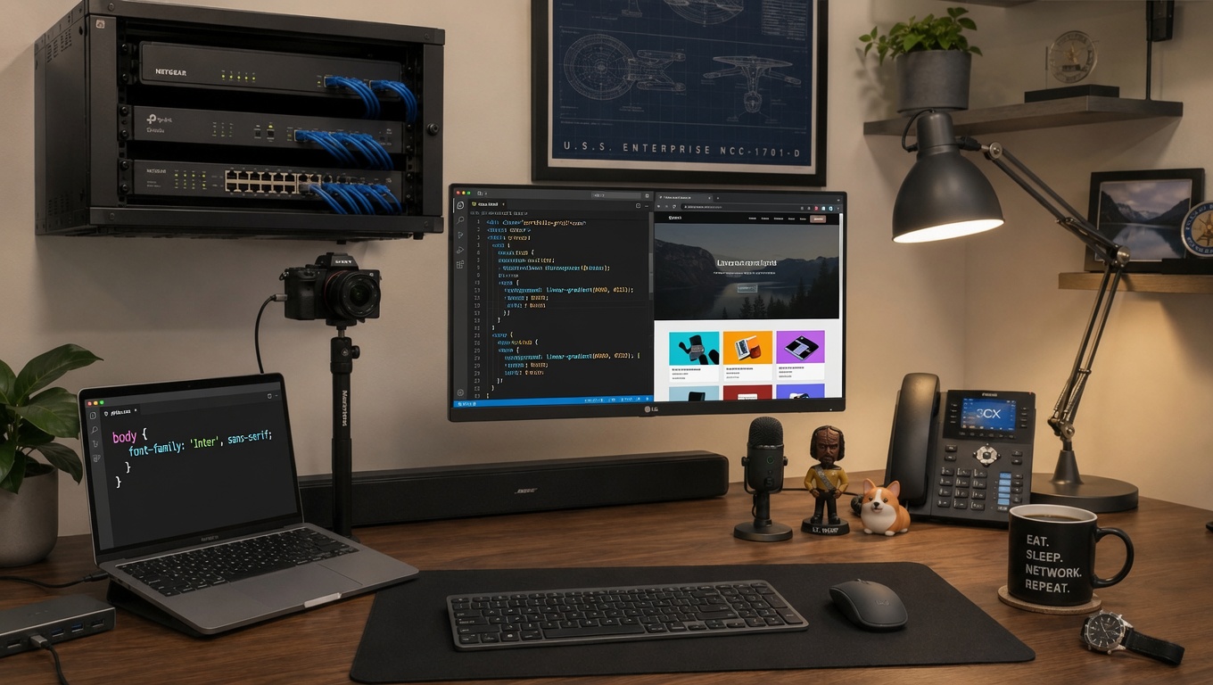 Workspace used for practical small-business website planning and design